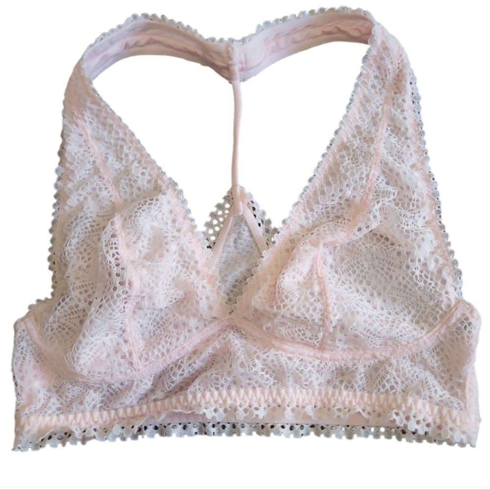VICTORIA'S SECRET NWOT Pink‎ Lace Bralette T-Back Size XS